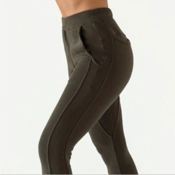 Joah Brown Stadium joggers olive army green oversized soft terry cloth cotton - Picture 9 of 9